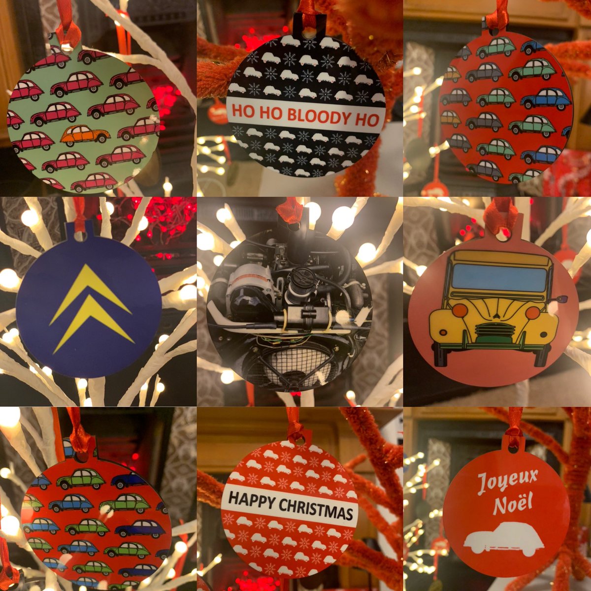 CitroenGifts's tweet photo. I ♥️ a #citroen Christmas I’ve made these beautiful baubles they are £6 including postage in uk or 3 for £15 posted - brighten your Xmas tree with Citroen love ♥️♥️ #2CV message me they aren’t on the web but we have lots on https://t.co/APvRNluXoI https://t.co/Mhh2cuxwyG