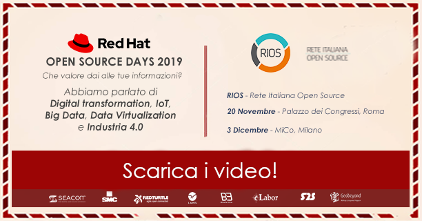 RIOS_opensource's tweet photo. 📌Sono disponibili da oggi anche i video della nostra track a #RedHatOSD 2019! Buona visione con i nostri speech su #DigitalTransformation, #IoT, #DataDriven, #DataVirtualization, #Industria40 e molto altro ancora!
#opensource
Per scaricare i contenuti➡️https://t.co/UQtrtv9dC9 https://t.co/bHBf7ChRfd