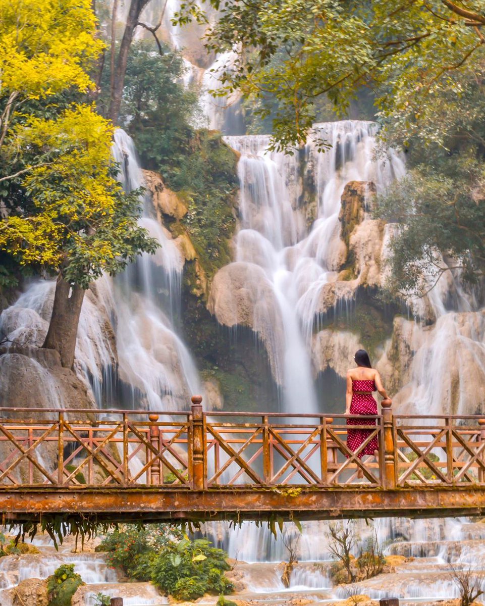 parasolblanc's tweet photo. We can never get enough of the silky cascades and stunning tiers of Kuangsi Waterfalls. Insiders' tip: For a picture-perfect shot, make sure you go early around 6-7 am to avoid harsh light and crowds. Entrance fee: 20,000 kips. #luangprabang #kuangsiwaterfalls 
📷 suvarnaarora https://t.co/WWuqeYFp4R