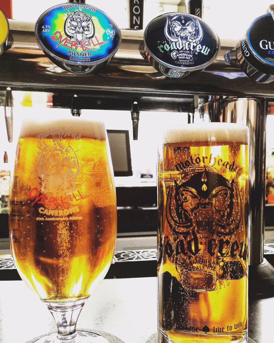 MotorheadBeer's tweet photo. Beer delivered yesterday for our very first Overkill install in Scotland 🏴󠁧󠁢󠁳󠁣󠁴󠁿 Plus sitting proudly next to our Röad Crew on tap.  Head over to 10 Cafe Bar, Forfar to try both 🤘♠️🍻 https://t.co/X37lcKijHU