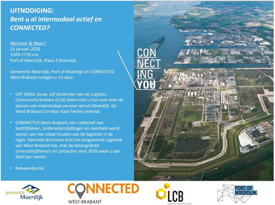 Bent u al intermodaal actief en CONNECTED? Kom op 23 januari naar de bijeenkomst voor logistieke bedrijven in Moerdijk! bit.ly/CWB23-1