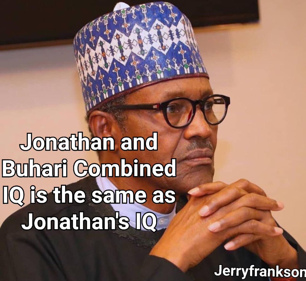 jerryfrankson's tweet image. Buhari and Jonathan combined IQ is the same as Jonathan's IQ. #zerointegrity #37billion #Nass