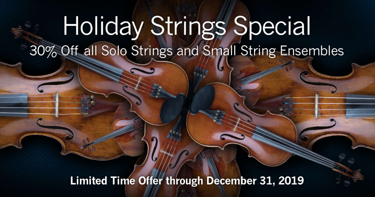Une belle promo sur les cordes chez Vienna Symphonic Library à -30% jusqu'au 31/12... Mention spéciale pour les Solo Strings 1 et 2 (le meilleur quatuor du marché)  et les Synchronized Dimension Strings. A vos CB ! vsl.co.at/en/News/2019-1…