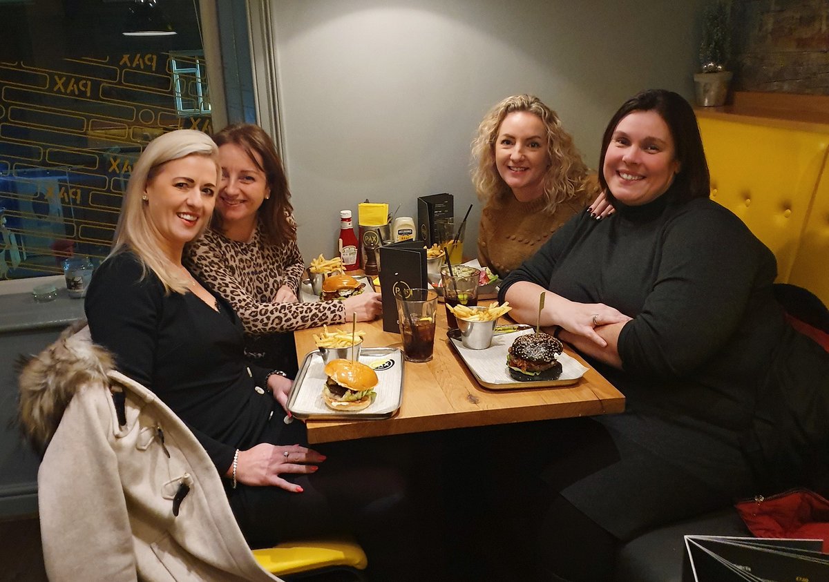 YTL ladies: Development Director <a href="/RachelRowling1/">Rachel Rowling</a>, Head of HR and Finance <a href="/Sarah/">Sarah</a> Hughes, Operations Assistant <a href="/Terrie/">Terrie Schweitzer</a> Noble and Marketing Manager <a href="/BiscuitPearson/">Lee Pearson - Biscuit</a> enjoy a meal at YTL client <a href="/paxburger/">pax'ın günlüğü</a> Gourmet Burger Restaurant. #teamYTL #teambuilding #ladiesnight
