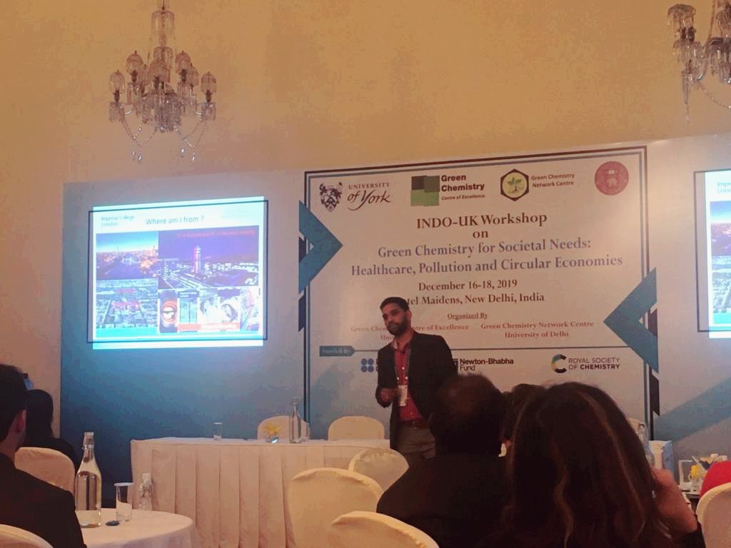 Santosh Kumar Biradar, PhD, FHEA, MRSC (@biradarsantosh) on Twitter photo Pleased to present my work at Indo-UK workshop on Green Chemistry for Societal Needs: Healthcare, pollution and Circular Economies.
Great workshop and networking in the area of common interests. <a href="/imperialcollege/">Imperial College London</a> <a href="/ImpEngineering/">Imperial Engineering</a> <a href="/ImperialChemEng/">Imperial ChemEng</a>, <a href="/EslavaGroup/">Eslava Group</a> #solarfuels, #CO2 Pleased to present my work at Indo-UK workshop on Green Chemistry for Societal Needs: Healthcare, pollution and Circular Economies.
Great workshop and networking in the area of common interests. <a href="/imperialcollege/">Imperial College London</a> <a href="/ImpEngineering/">Imperial Engineering</a> <a href="/ImperialChemEng/">Imperial ChemEng</a>, <a href="/EslavaGroup/">Eslava Group</a> #solarfuels, #CO2