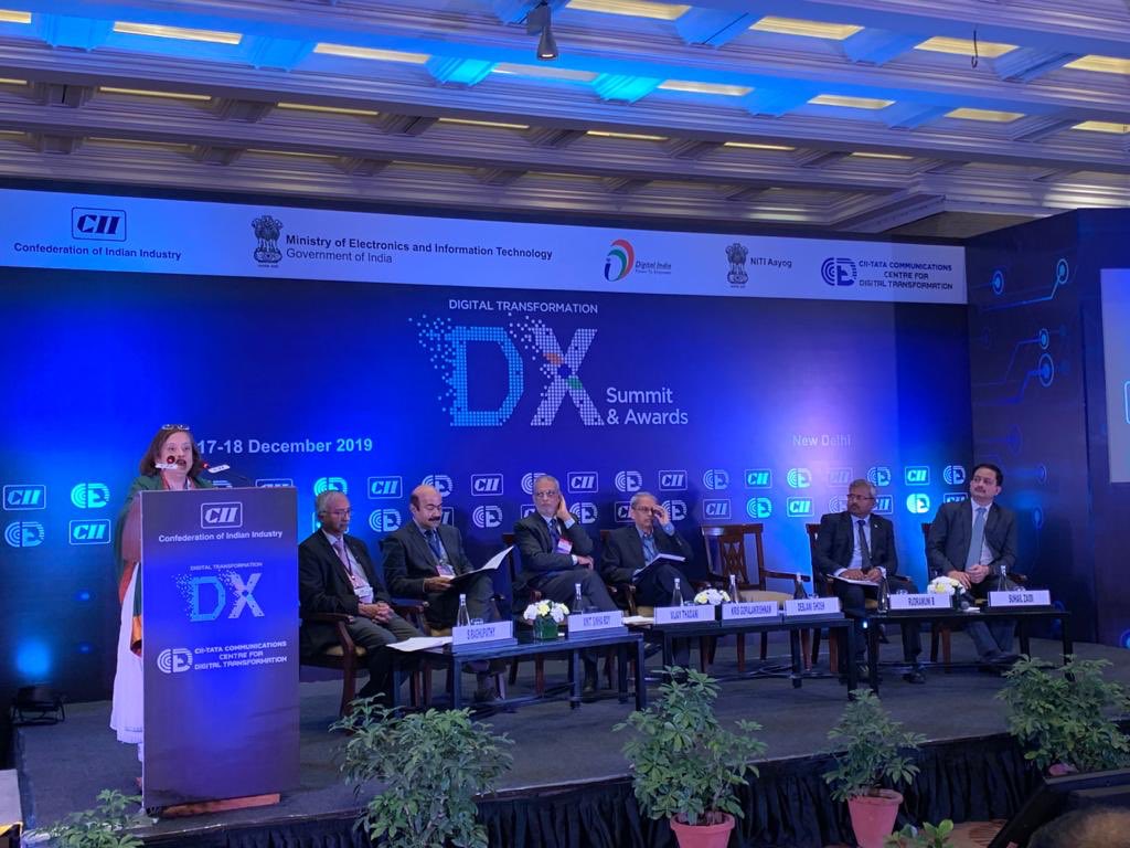debjani_ghosh_'s tweet photo. #CII #DXSummit2019.. spoke about what I believe is the most significant impact of Digital India...the changing Indian mindset.. from a nation waiting for change..we are now becoming the drivers of change.. largely driven by the entrepreneurial thinking. https://t.co/NL1BIUyjHf