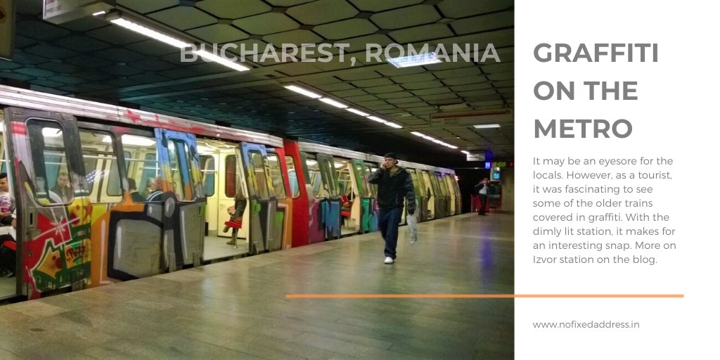 nofixedaddr's tweet image. Izvor Station in Bucharest was built in 1979 as part of the first line of a metro network Ceausescu had planned. #NaturalandCultural #metrorex #nofixedaddr #romania #bucuresti #bucharest #izvor #art #graffiti #metrobucharest #graffitiart #urbanart #sprayart