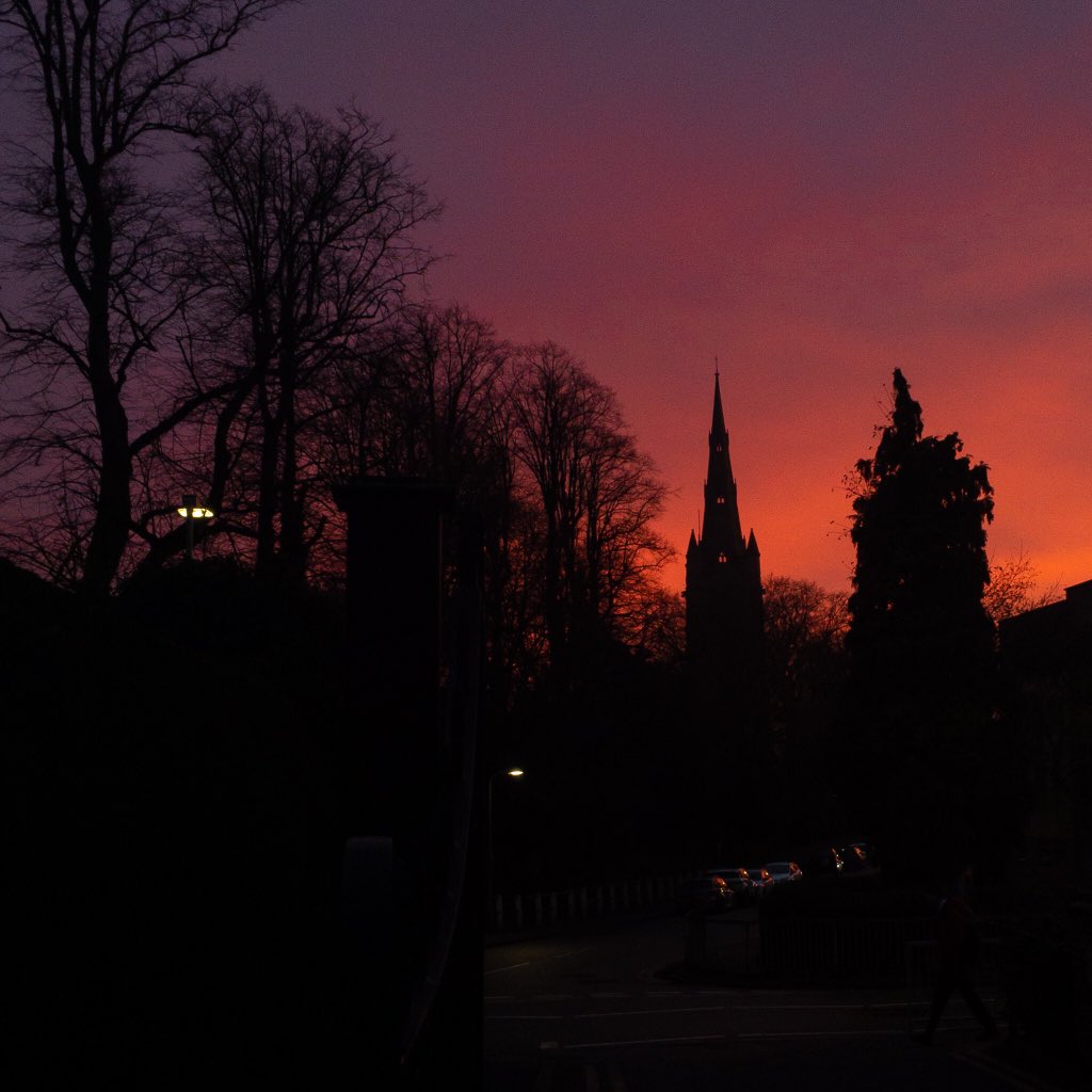 Beautiful sky over Oakham last night.