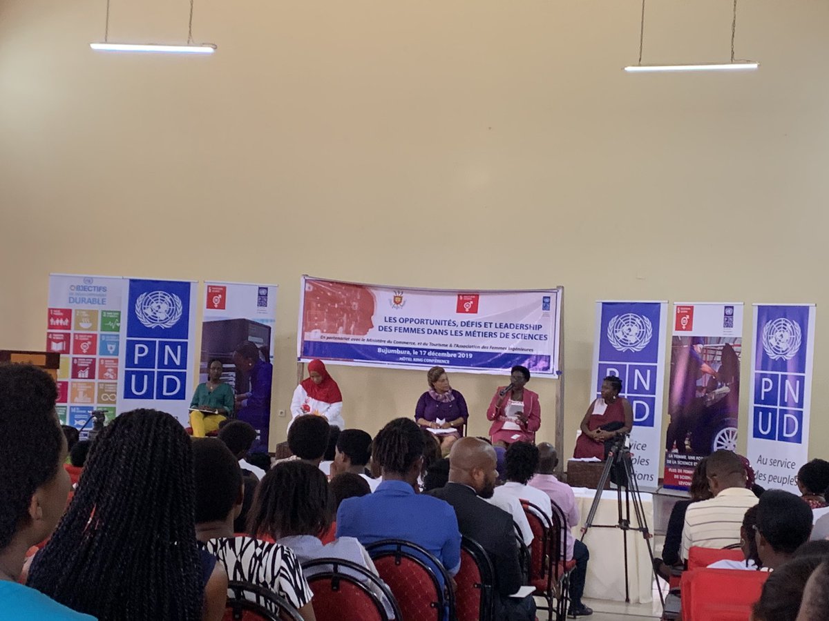 Yesterday at <a href="/PNUDBurundi/">PNUD.Burundi</a> conference on opportunities and challenges facing girls and women in technical fields. It was very interesting to see so many girls and women in technical fields in one room and hearing their stories <a href="/KouassiNicole/">Nicole Kouassi</a>