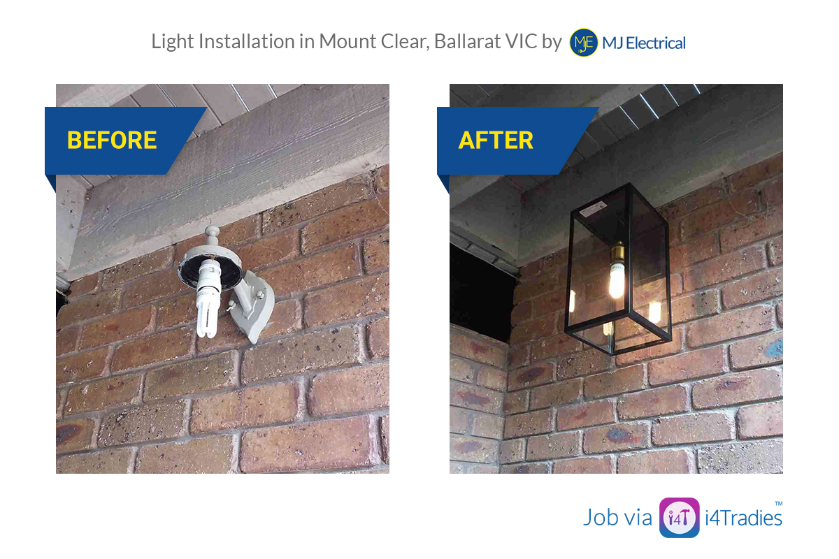 MJElectrician's tweet photo. Its amazing how just a small change can make something look so different! #LightsInstallation #Electrician #Ballarat via @i4Tradies https://t.co/9O61YtKC0a