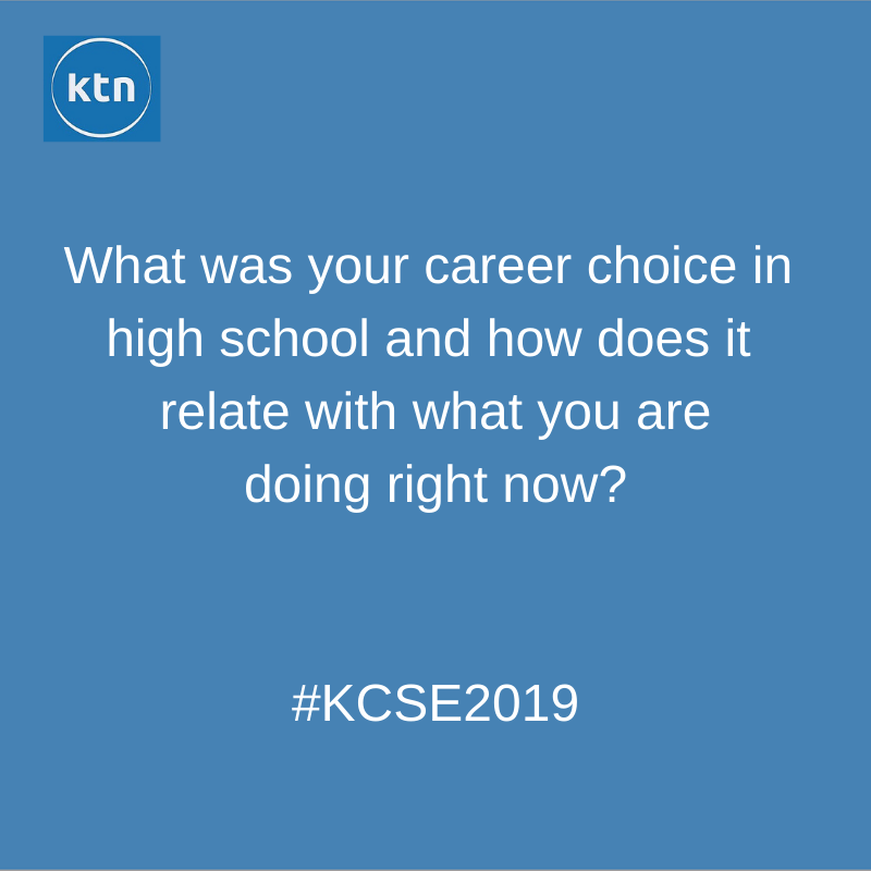 StandardKenya's tweet photo. #KCSE2019 

Tukumbuke; what was your career choice in high school?

Does it relate with what you're doing right now? https://t.co/MvjTyDpEKq