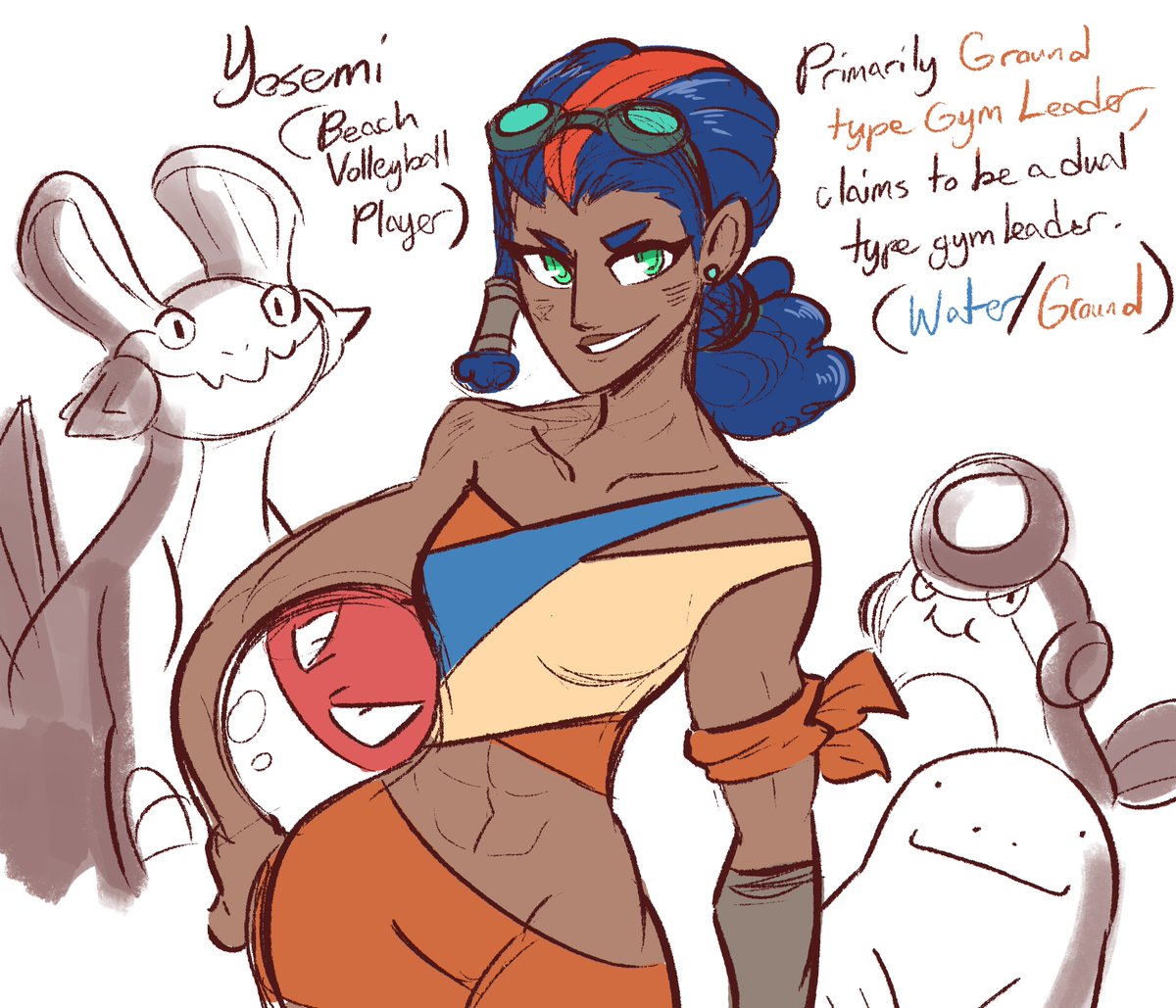 Back on my gym leader bs (same universe as Rylie)Yosemi has a pokemon gym b...