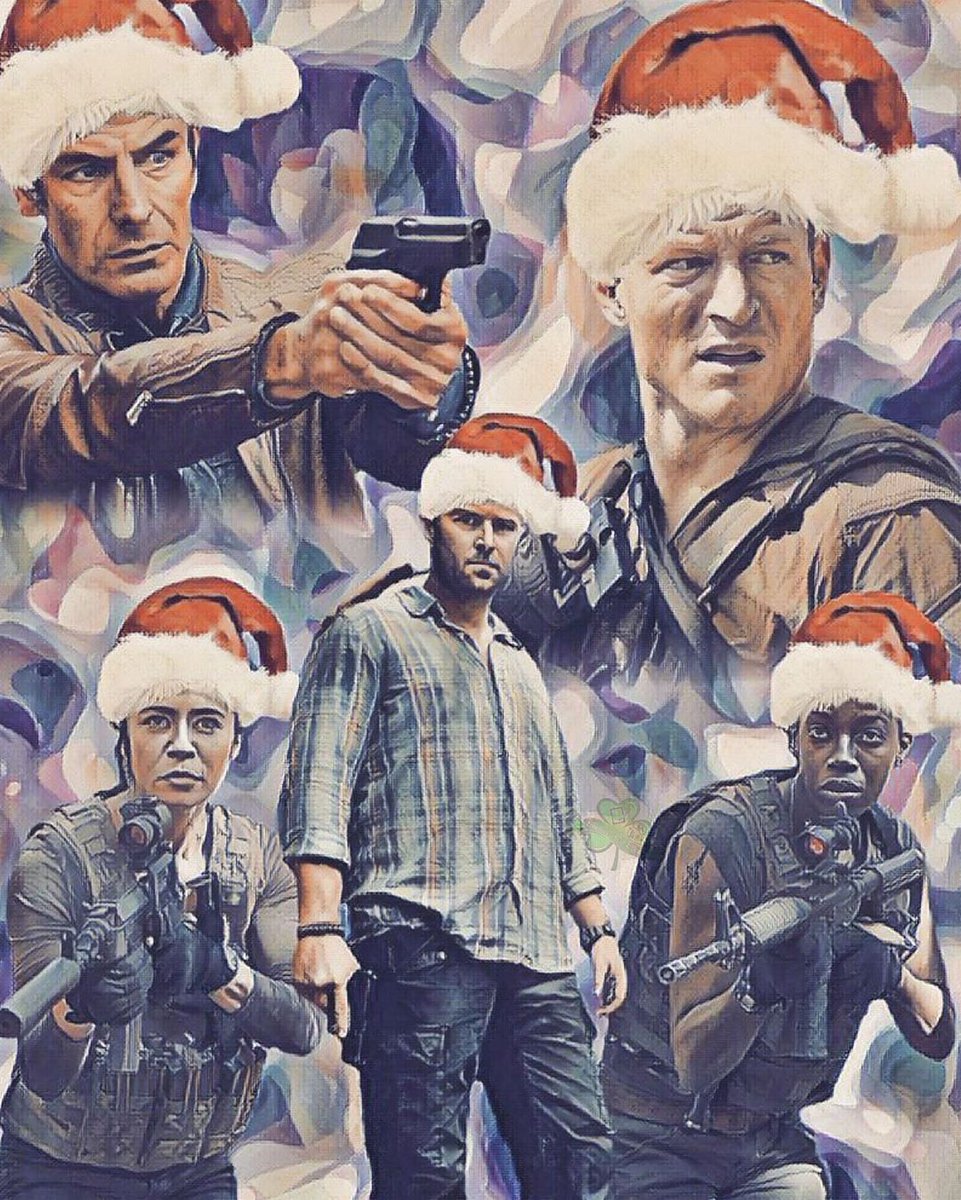pwinchesterfans's tweet photo. Badass Santa fest for Robson Green's birthday! 

From our @pwinchesterfans IG page
---
A #StrikeBack #christmas edit with #philipwinchester #sullivanstapleton #michellelukes #milaunajackson and #robsongreen https://t.co/aiOmW14vYN