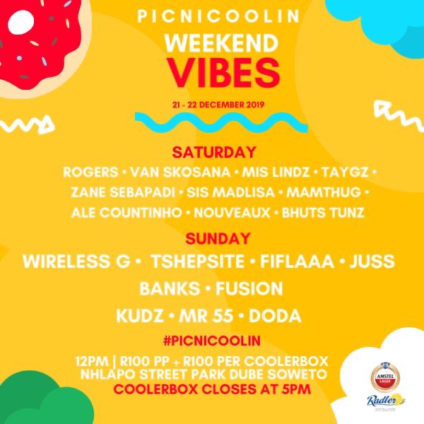 KudzayiDaniel's tweet photo. SOUTH WESTERN TOWNSHIPS FOR THIS WEEKEND.
Friday - @Zone6Venue
Sunday 1/3 - Native Rebels
Sunday 2/3 - @PICNICOOLINZA
Sunday 3/3 - @IconSoweto https://t.co/6WErcceEac