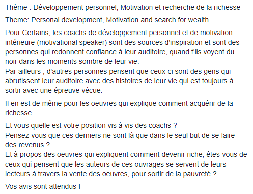 statutalkabout's tweet photo. Thème : Développement personnel, motivation et recherche de la richesse. https://t.co/hXFf0XgAhH