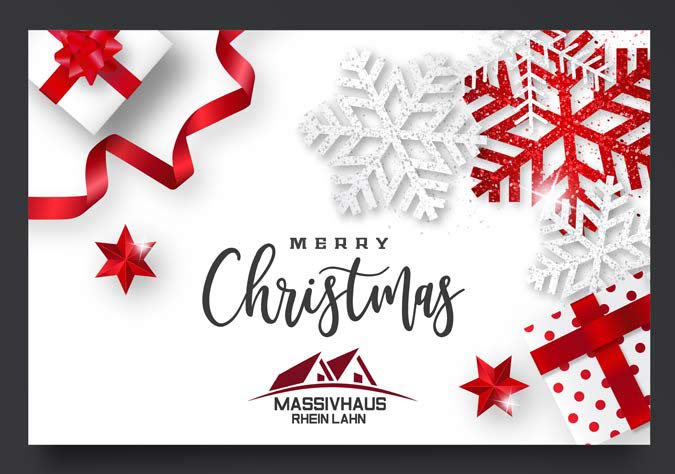 Wir wünsche Ihnen und Ihrer Familie erholsame, schöne Feiertage und einen guten, fröhlichen Start in das neue Jahr 2020!

Ihr Massivhaus Rhein Lahn-Team