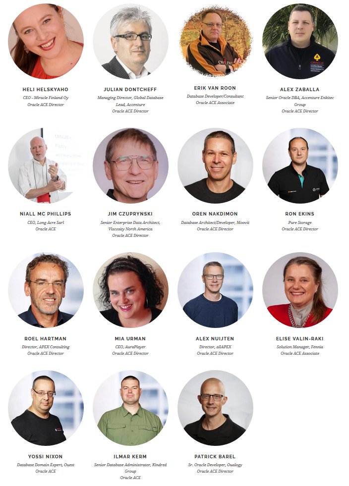 DBoriented's tweet image. An amazing line-up for #ilOUGTechDays2020, including 15 #ACED+#ACE+#ACEA !

@HeliFromFinland @JulianDontcheff @alexzaballa @JimTheWhyGuy @DBoriented @RonEkins @RoelH @miaurman @alexnuijten @patch72
@Niall_McP @YossiNixon @ilmarkerm
@evrocs_nl @ValinRaki 

iloug.org/speakers/
