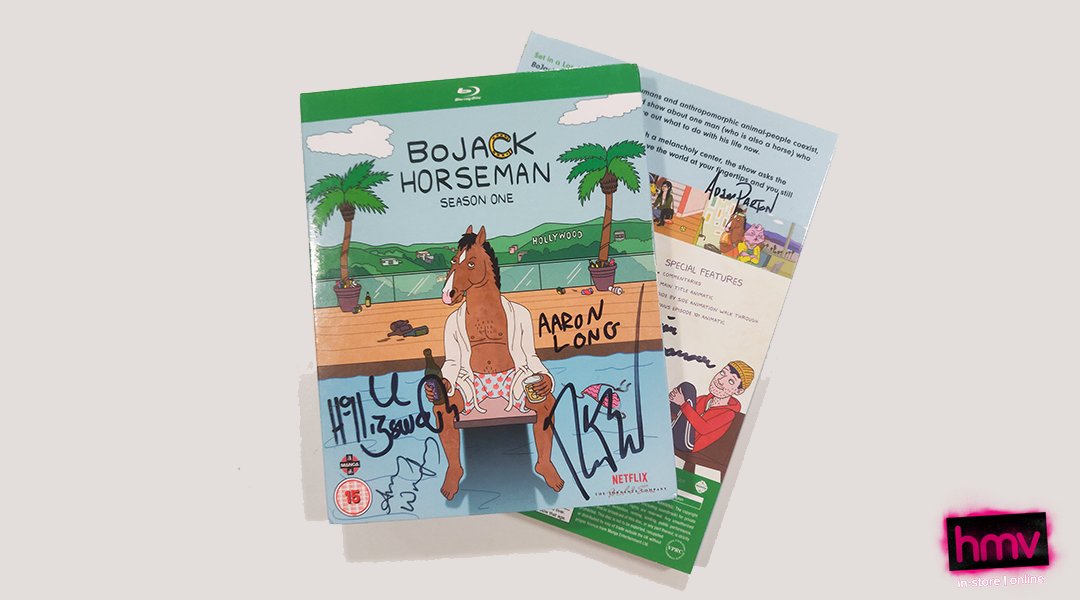hmvtweets's tweet photo. PRIZE DRAW!
Our friends at @MangaUK are offering you the chance to win a signed #BojackHorseman Season One.
Signed by: #AaronLong, #MikeHollingsworth #AmyWinfrey #AdamParton #BrianSwanson & #RaphaelBobWaksberg
To win RT & #hmvLovesBojackHorseman
UK residents only. https://t.co/e3fe6dQlmO