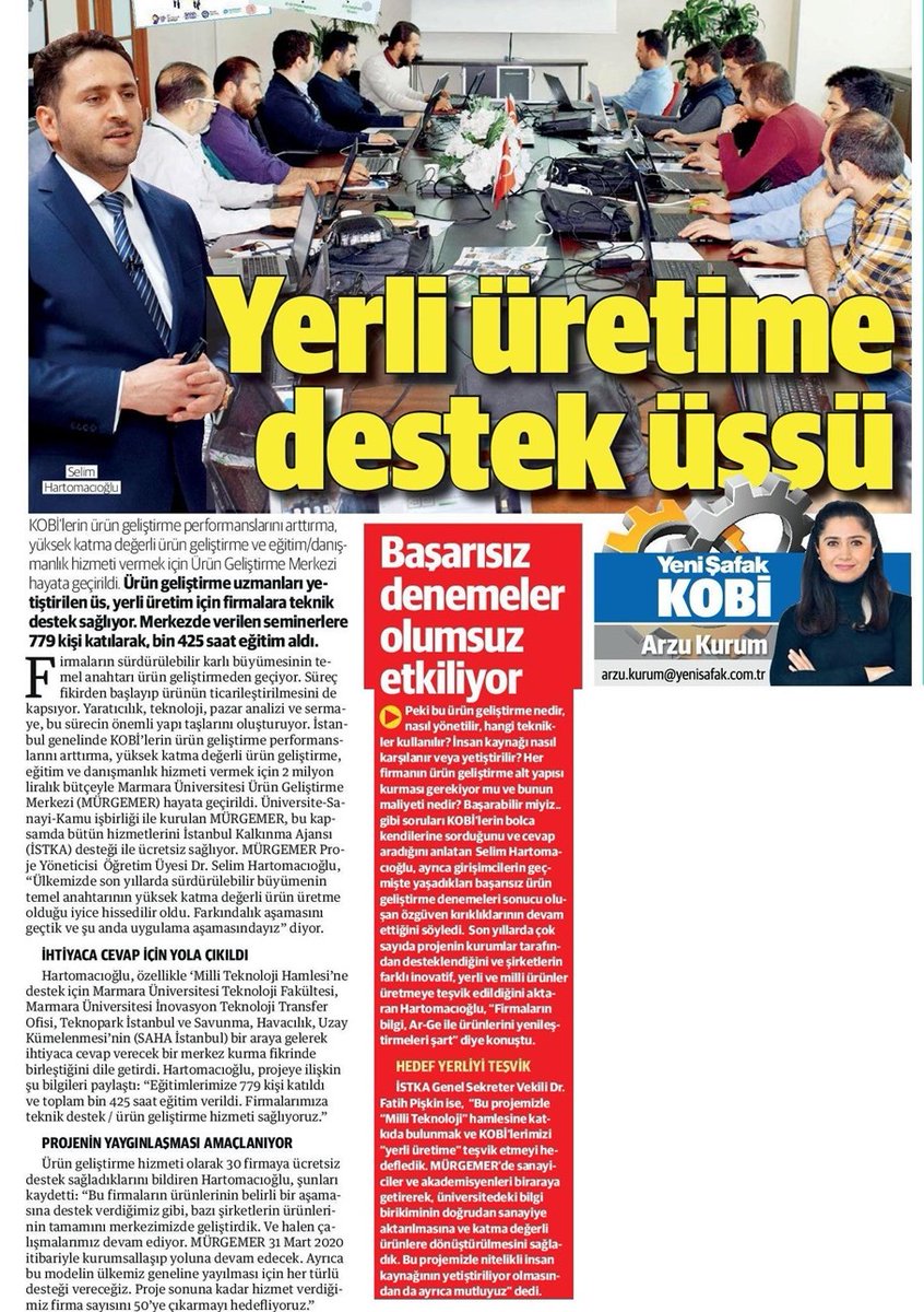 İSTKA (@istkaorgtr) on Twitter photo #KOBİ’lerimizi "yerli üretime" teşvik ediyor, nitelikli insan kaynağını yetiştiriyoruz. @marmaraunv, <a href="/mittomarmara/">MİTTO</a>, <a href="/teknopark_ist/">Teknopark İstanbul</a> ve <a href="/sahaistanbul/">SAHA İSTANBUL</a>’un bir araya gelerek Ajansımız desteğiyle kurduğu <a href="/murgemer/">MÜRGEMER</a>’in çalışmaları <a href="/yenisafak/">Yeni Şafak</a>’ta yer aldı. #İSTKA yenisafak.com/ekonomi/yerli-… #KOBİ’lerimizi "yerli üretime" teşvik ediyor, nitelikli insan kaynağını yetiştiriyoruz. @marmaraunv, <a href="/mittomarmara/">MİTTO</a>, <a href="/teknopark_ist/">Teknopark İstanbul</a> ve <a href="/sahaistanbul/">SAHA İSTANBUL</a>’un bir araya gelerek Ajansımız desteğiyle kurduğu <a href="/murgemer/">MÜRGEMER</a>’in çalışmaları <a href="/yenisafak/">Yeni Şafak</a>’ta yer aldı. #İSTKA yenisafak.com/ekonomi/yerli-…