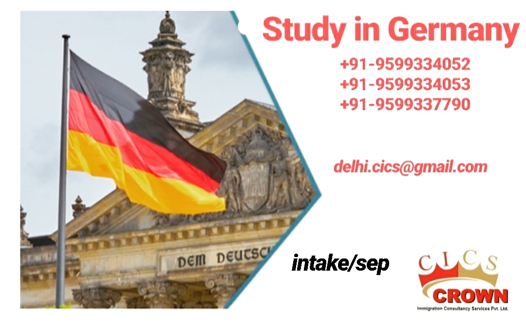 👉Study in Germany
👉Free Study in German 
👉Scholarship in German
 👉DAAD Scholarship
👉High visa success Ratio 
#Germanystudyvisa#germanystudyvisa #crownimmigratindelhi
 #crownimmigration -
+91-9599334052 ,+91-9599334053 ,+91-9599337790
 Email –delhi.cics@gmail.com