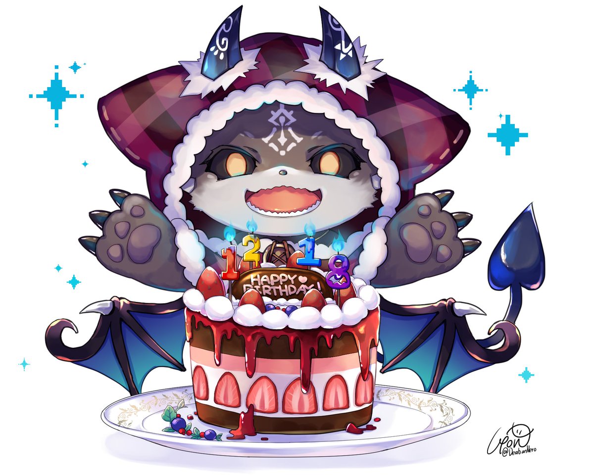 「お誕生日おめでとうございます!
#でびるさまにささげるえ
#バースでびカード 」|Lyon@お仕事募集中のイラスト