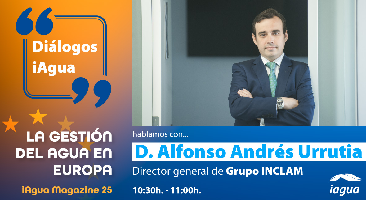 iAgua's tweet photo. #ElAguaenEuropa | A continuación tendrá lugar un #DiálogoiAguaMagazine entre @Alfonso_INCLAM, director general de @GrupoInclam, y @davizescobar, socio de iAgua. https://t.co/gLI1r9Uudb