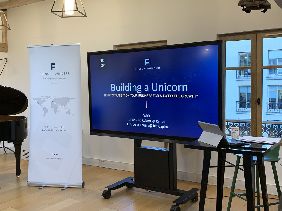 bengslab's tweet photo. Building a #Unicorn ! #Bengs is happy to host @FrenchFounders for the last founders breakfast of the year! Erik de la Rivière (@Iris_Capital) and Jean-Luc Robert (@kyribacorp) sharing some tips to #scale successful businesses https://t.co/SKq1HXCuGf