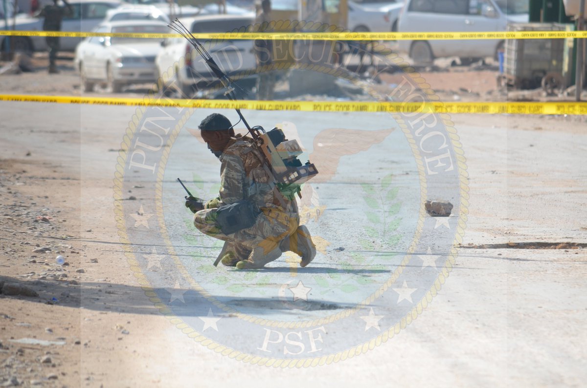 PSFForces's tweet photo. Ciidamada Amniga Puntland (PSF) waxay saaka (18 December 2019) ku guulaysteen in ay ka hortagaan oo fashiliyaan qaraxyo iyo miinooyin ay kooxaha cadowga ahi geliyeen gudaha magaalada Bosaso si ay ugu waxyeeleeyaan shacabka reer Puntland ee  u dhaqan magaalada Bosaso. https://t.co/wJIgfud4iH
