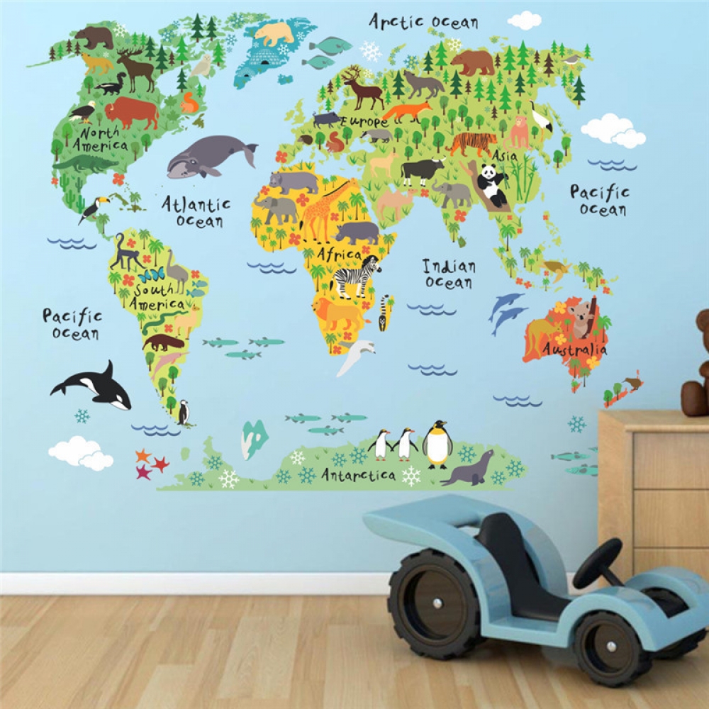BabyBelief's tweet photo. #babygirl #beautiful World Map/Animals Wall Stickers for Kids Room https://t.co/u7Okbf7kCT