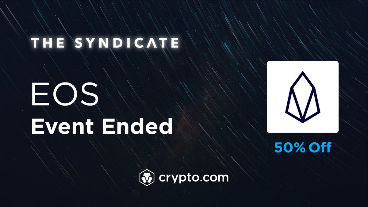 Crypto Com The Syndicate S 1st Listing Event Has Ended 210k Eos Allocated 48m Cro Contributed 1040 Participants 6 2x Oversubscribed Log In To T Co Vcnztabjog Exchange Accept Reject Your Allocation Before Distribution At