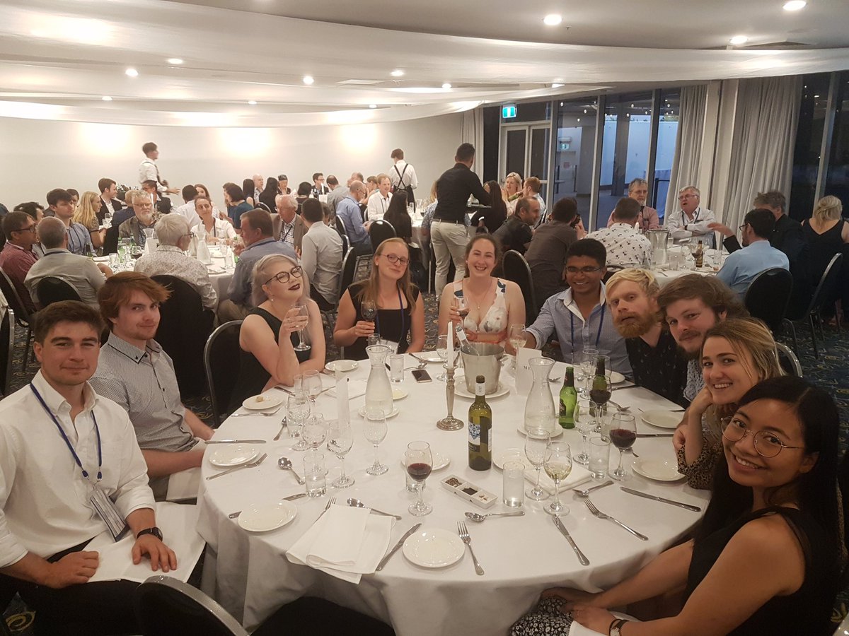 Enjoying the <a href="/RACI_Inorganic/">RACI Inorganic Chemistry Division</a> conference dinner, good food and good company! #inorganic19