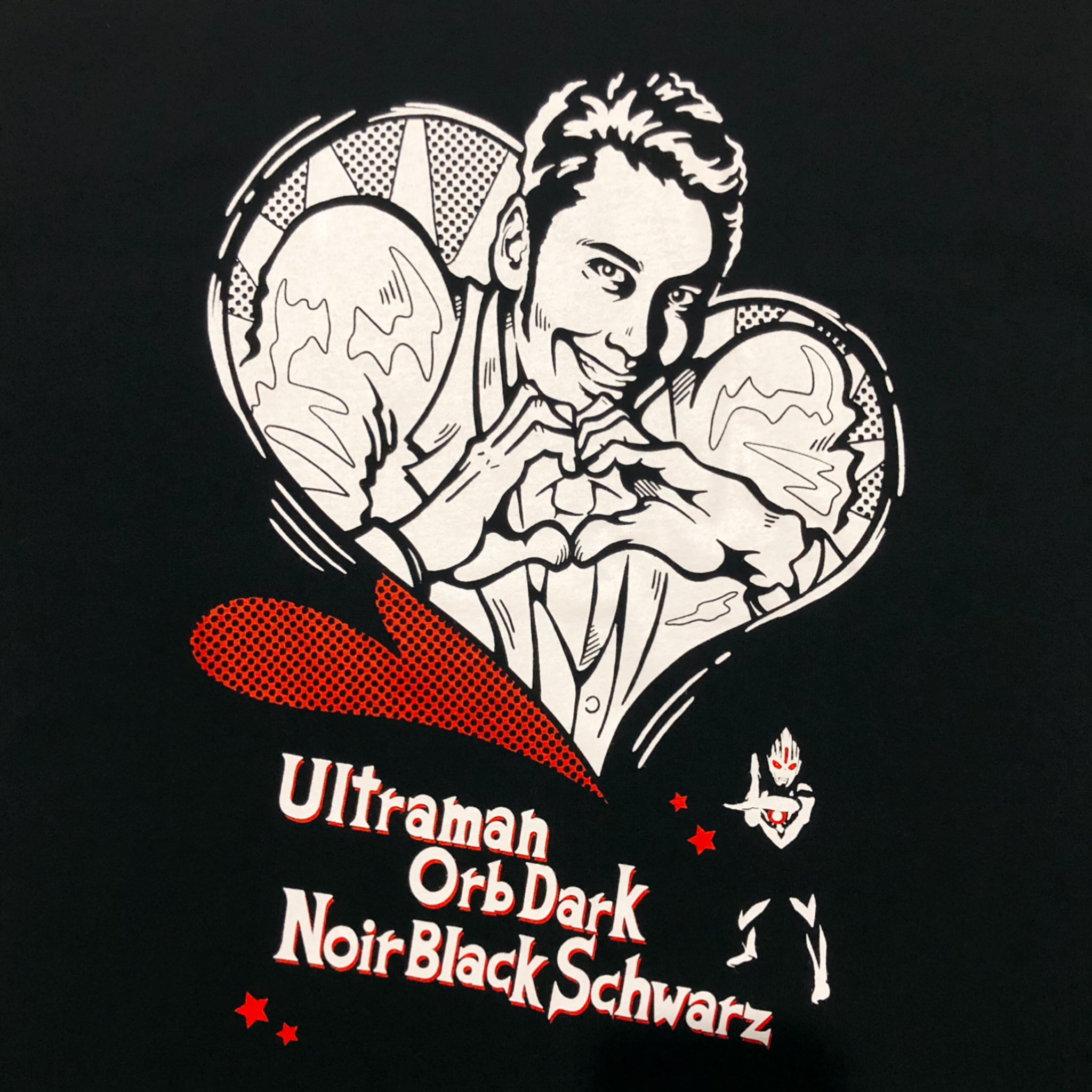 ウルトラマンオーブダーク Tシャツ 愛染マコト＆ウルトラマンオーブダークノワールブラック