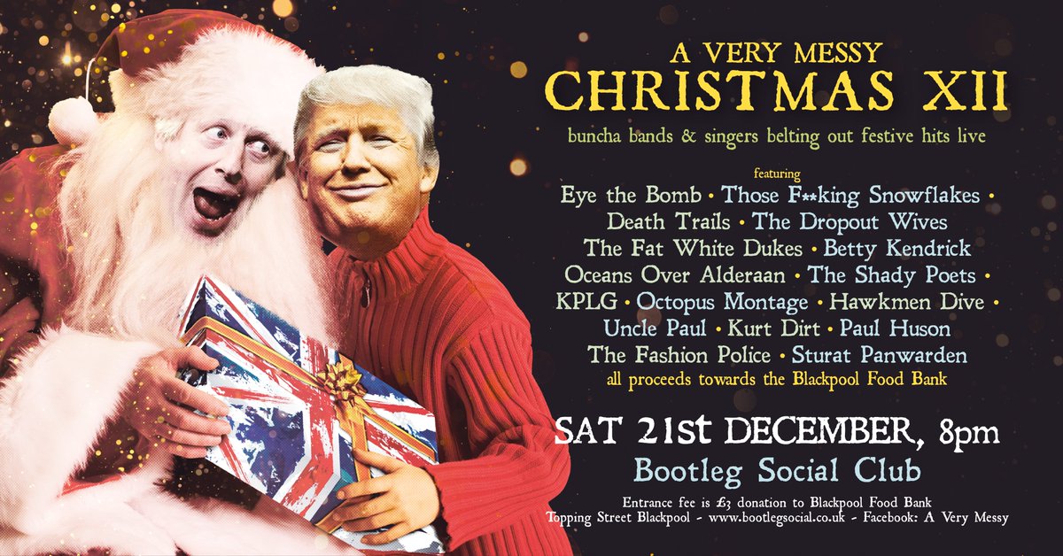 We are playing the A VERY MESSY CHRISTMAS 12 event at @bootlegbars in BLACKPOOL this Saturday. Loads of artists covering christmas hits to raise money for BLACKPOOL FOOD BANK @blackpoolfood 

Details at facebook.com/events/1327772…

#foodbank #blackpool #christmas #shoegaze #dreampop