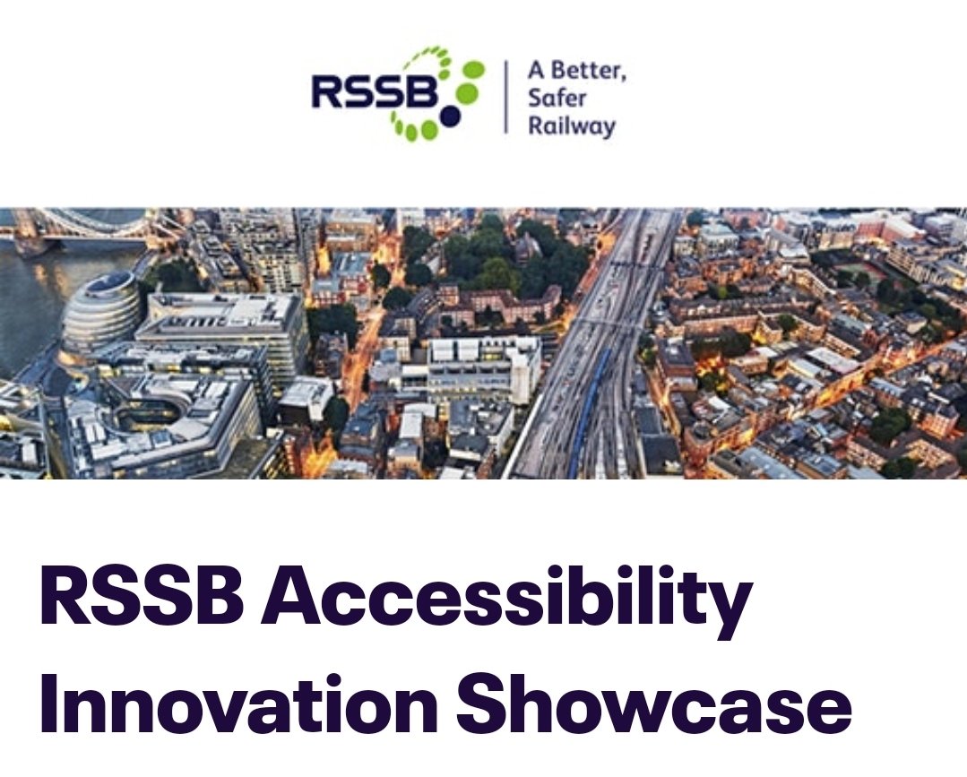 railsmart's tweet image. Today James and Lucy are attending this @RSSB_rail #innovation showcase.
James is presenting on our Rail4All app, a newer feature with the #RailSmart suite, aimed at helping operators and passengers and providing a huge advance in the approach to passenger assist.