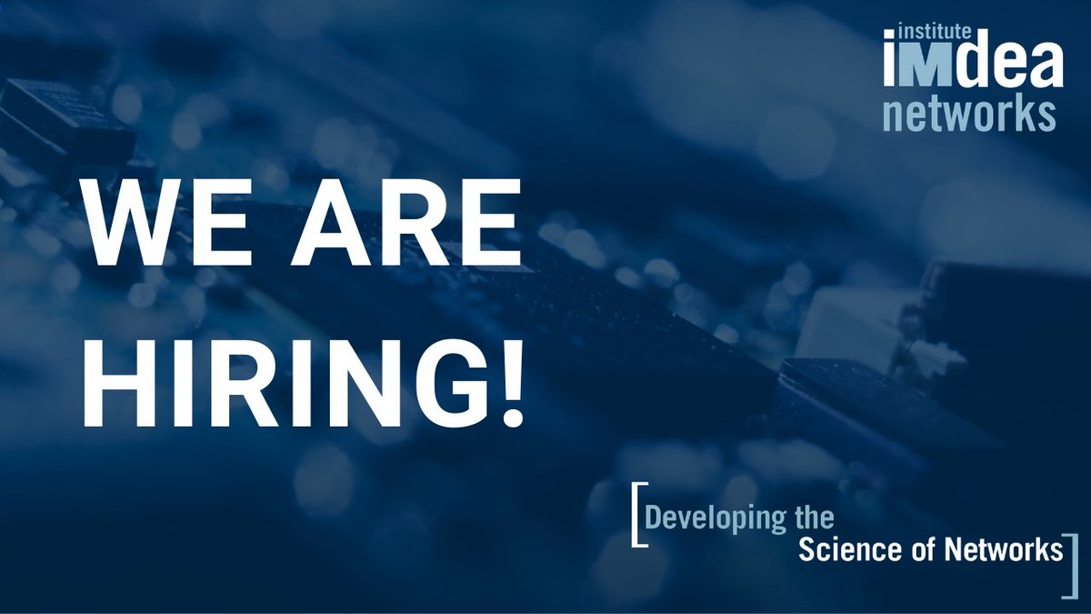 🔵We’re still looking for #Research Professors, Research Associate Professors and Research Assistant Professors in all areas of #networking. 
Apply until December 31th➡️ bit.ly/2rMmw7D