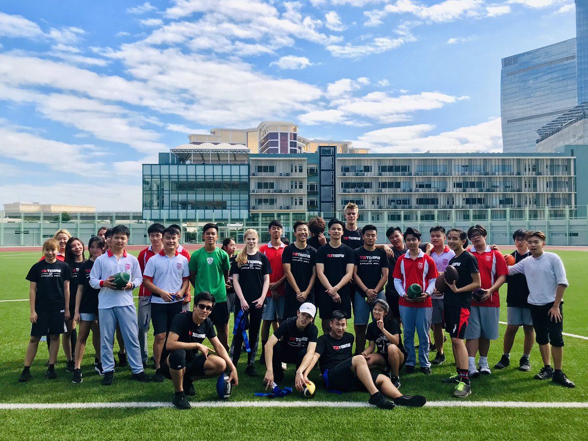 DanyjPE's tweet photo. It was great to see #TISMacao students developing their skills, embracing teamwork, and having some laughs during our #flagfootball unit. So many components of fitness at play. In what ways do you incorporate flag belts in PE? #physicalliteracy 🏈🌤😊@Coach_KochPE https://t.co/XMiwWotPIX