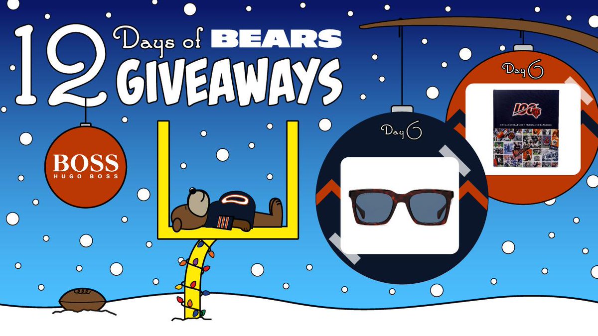 BearsLocal's tweet photo. On the 6th Day of #Bears12Days, we're giving away 7 @HUGOBOSS 🕶️ &amp; #DaBears 📙.

RT by 3PM CT!
RULES: https://t.co/swSdGSWwgZ https://t.co/Js9LLYiLk5