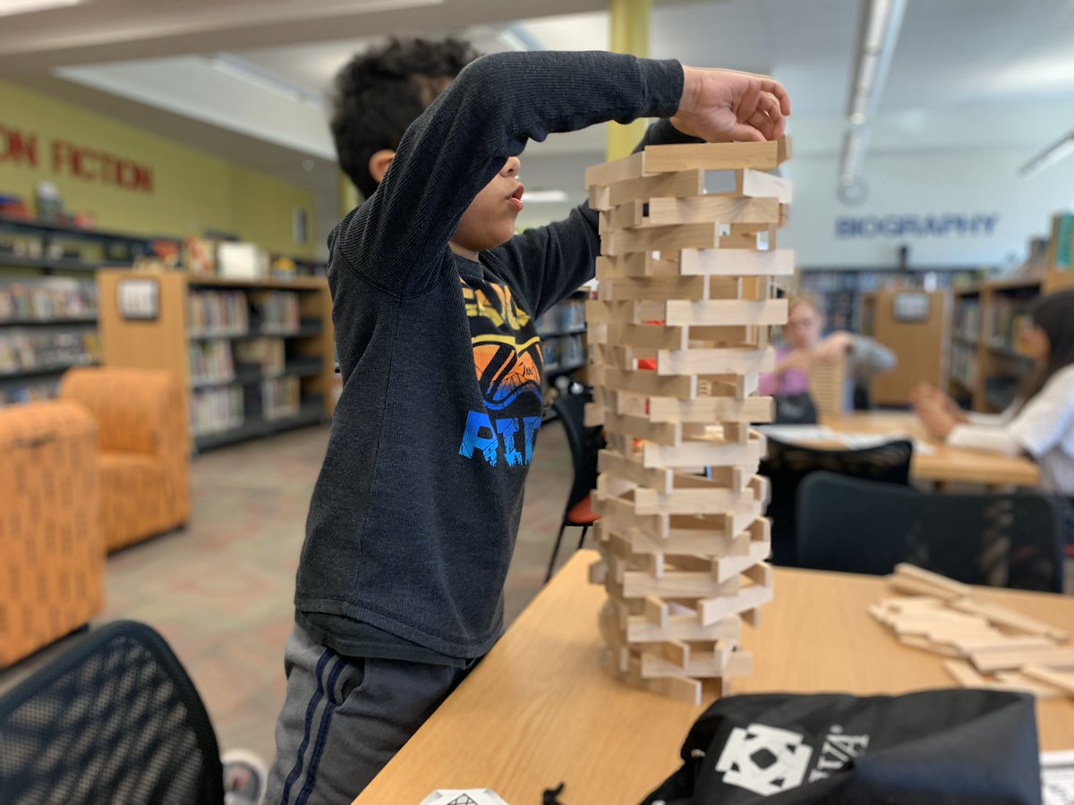 Keva plank challenge with our 2-4 grade YS STEAM group! <a href="/CangroLib/">Kannan Cangro</a> <a href="/Clermont_ES/">Clermont Elementary School</a> <a href="/FCPSSTEAM/">FCPS STEAM</a> <a href="/fcpsaap/">FCPS AAP</a> @cnscaptura <a href="/STEAMforALL/">Ms. M</a> <a href="/KEVAplanks/">KEVA® Planks</a>