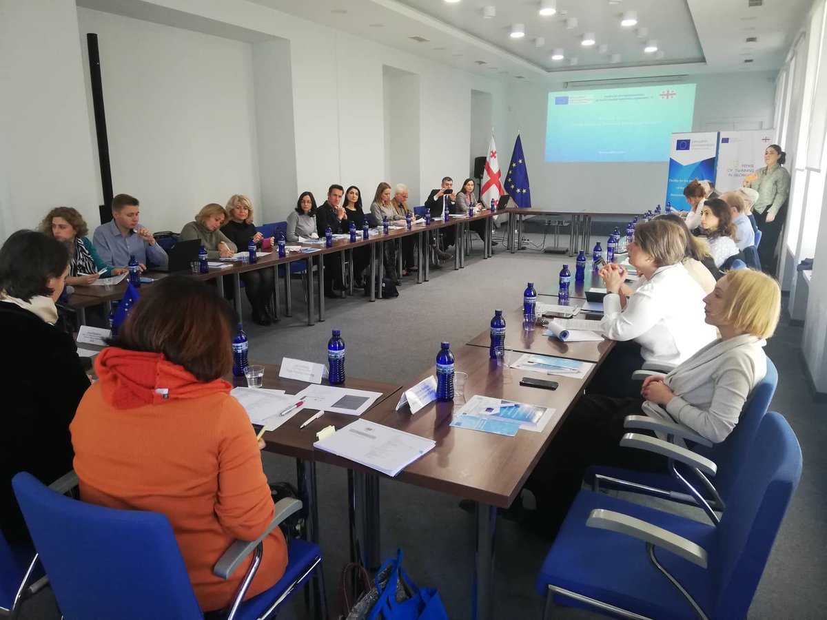 AaFacility's tweet photo. 🇬🇪 🇪🇺  #AAFacilityII #EU4Georgia #EUinGeorgia  
On 18 December 2019, with the assistance of AA Facility, the EU Assistance Coordination and Sectoral Integration Department/PAO together with the EUD held a network meeting for the Resident Twinning Advisers (RTA). https://t.co/yIHz8yxCZw