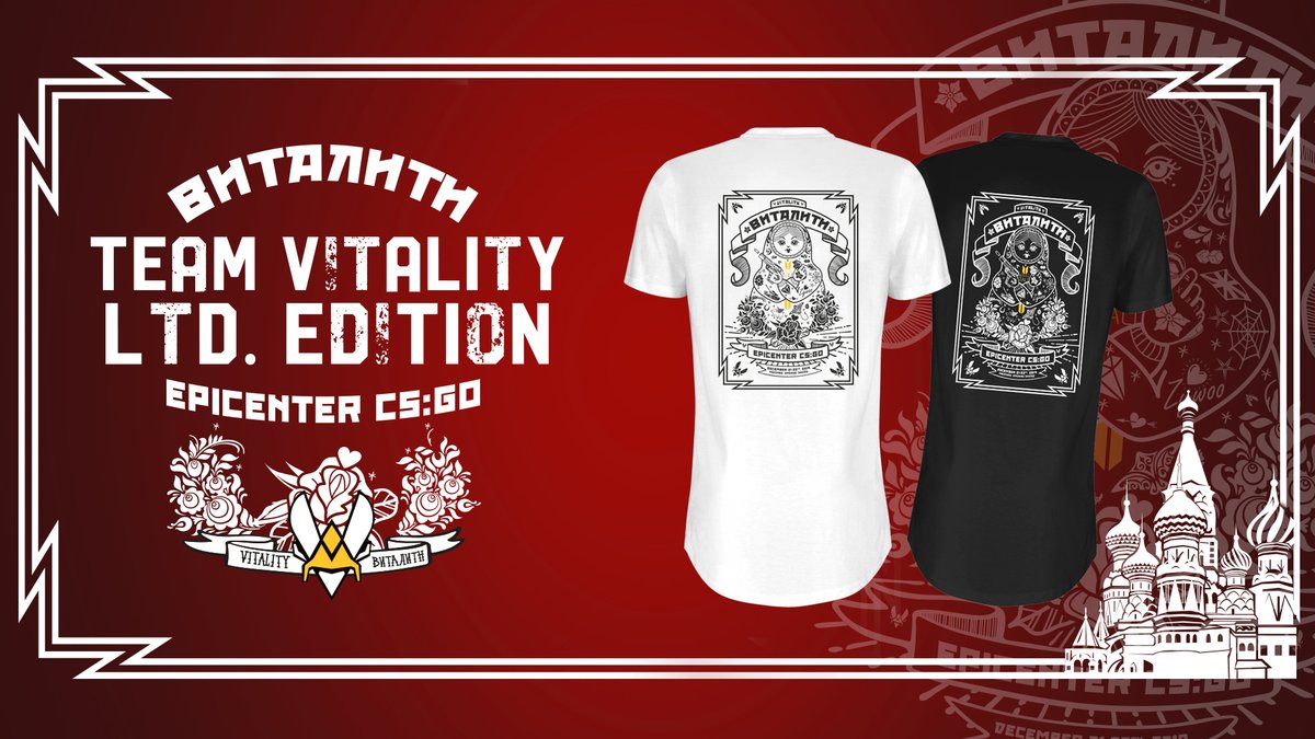 For the last CS:GO event of the year, grab our Epicenter collection! 🇷🇺 🐝
Available now! 👕
➡ shop.vitality.gg