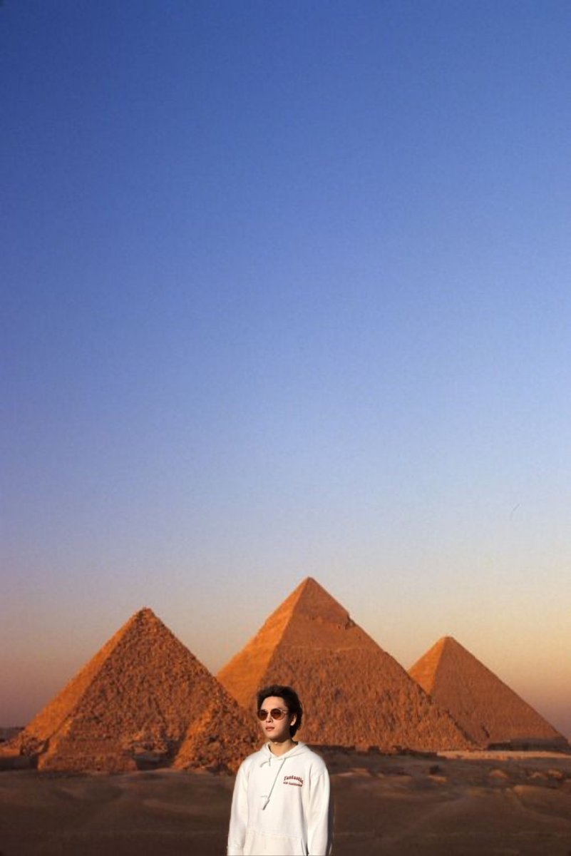 In front of Pyramid Giza at Egypt