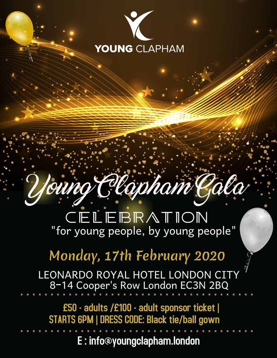 BenjaminAckim's tweet photo. Can’t wait to celebrate the amazing young people and their achievements at the Young Clapham Gala 2020!  Register today to be a part of this special evening - https://t.co/dSsa0htMhU https://t.co/dAXXG8b14H
