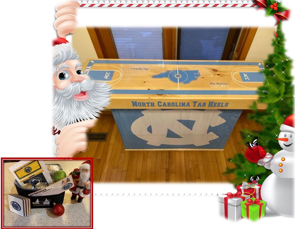 IBroughtTheBar's tweet photo. #Unc fans still looking 4 gift?  Get a gift card 4 a portable tailgate bar and we send: 6 pack cooler, mock up, + 4 team coasters to wrap and give.  Then We work recipient on design, build, and ship in Jan. for free. Must receive order by 12/22!   https://t.co/Bot4r6decs https://t.co/7H7B0rVQSm