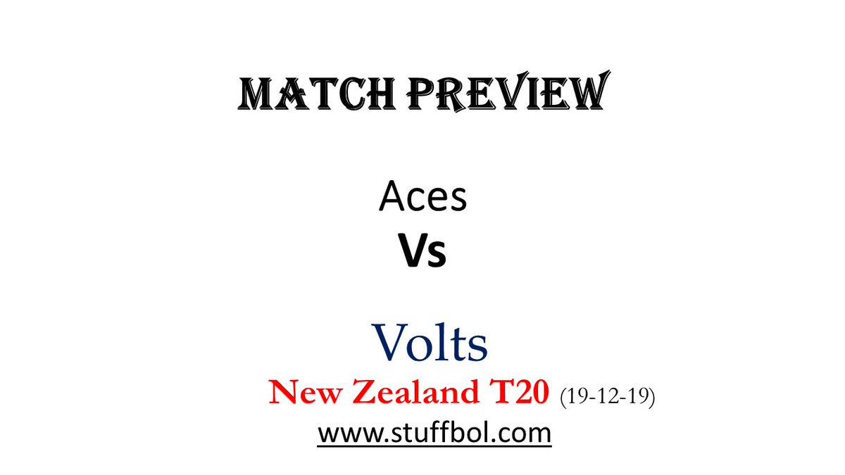 Click the link here --> stuffbol.com/Sports/Aucklan… <--

For Match Preview of Otago Volts Vs Auckland Aces

#supersmashnz #cricketnation  #TheAucklandWay #MyTeamAuckland #FollowSuit #OurOtago #AcesvVolts #AAvOV #AAvsOV #OVvAA #OVvsAA #VoltsVAces #VoltsVsAces