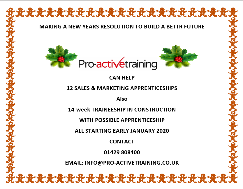 MAKE A BETTER FUTURE CALL 01429 808400