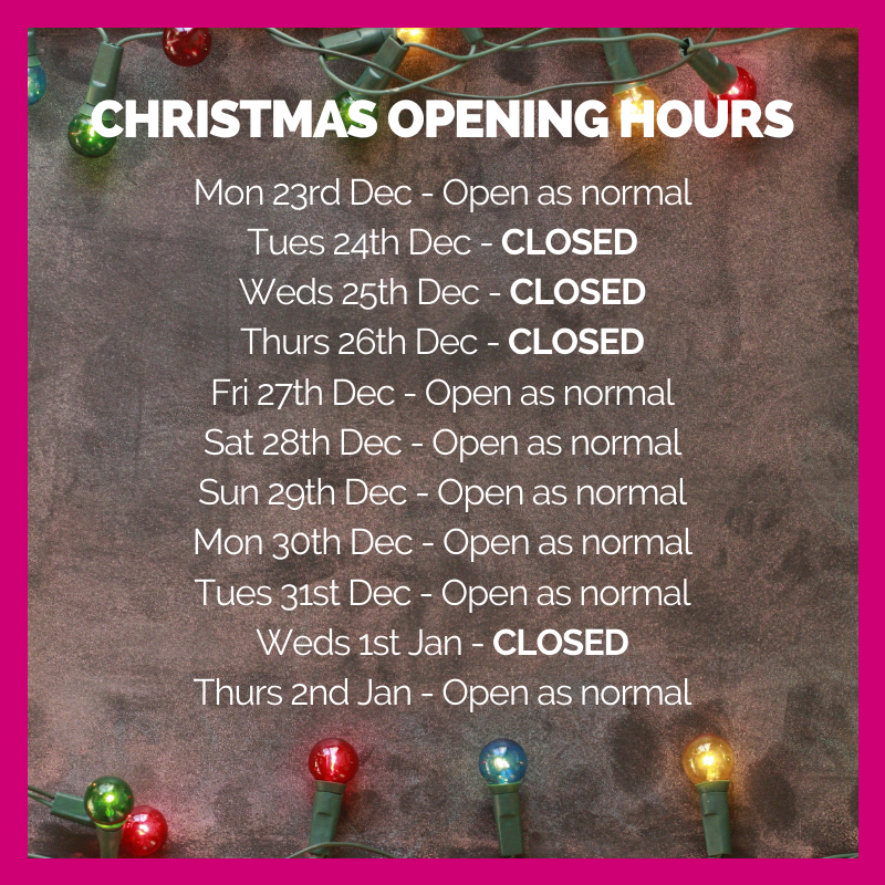 Just a heads up... Our office elves have worked hard all year creating incredible events so check out the timetable as to when we will be taking a few days off!