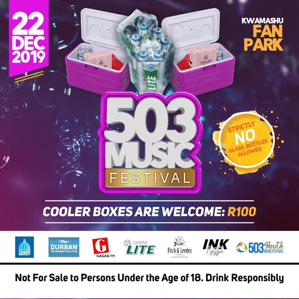 503MusicFest's tweet photo. 📌503 Music Festival🔥🔥🔥

Cooler Boxes Are Welcome At R100. Bottles Are Not Allowed❕

#ASIYENI #503MusicFestival🕺💃 https://t.co/brECeQPo6m