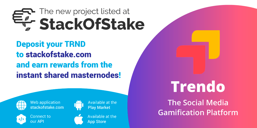 stackofstake's tweet photo. $TRND is available at https://t.co/pTaN10zDVx as an instant shared masternode 🤩
@TrendoIm already has the working #MVP. Check it out at 👉 https://t.co/7J80iuATTA 
#DYOR https://t.co/uTmQ3Y2Wmy