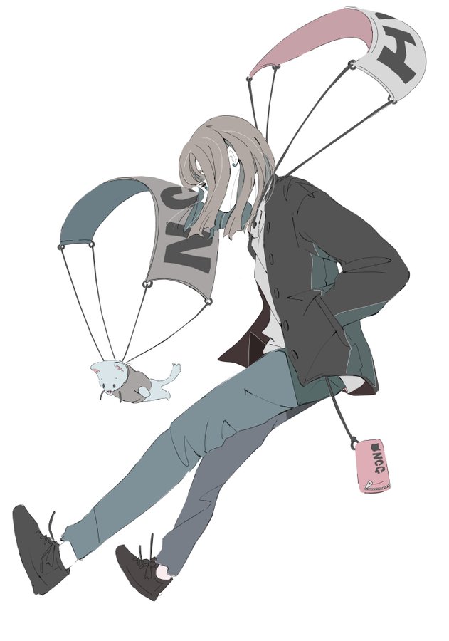 空 飛びたいですか そんなあなたにこのパーカー イラスト紹介 ノーコピーライトガール