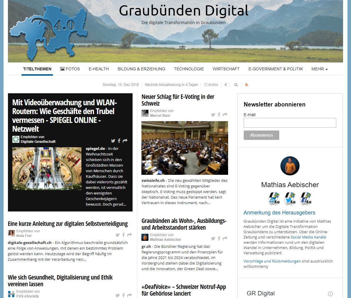 Überwachung im Einkaufzentrum, das elektronische Patientendossier #EPDG &amp; der #Datenschutz, Open Government Data #OGD auf opendata.swiss und die Notruf-App für Gehörlose #DeafVoice #GRDigital
s.gr-digital.ch/38PAXbE